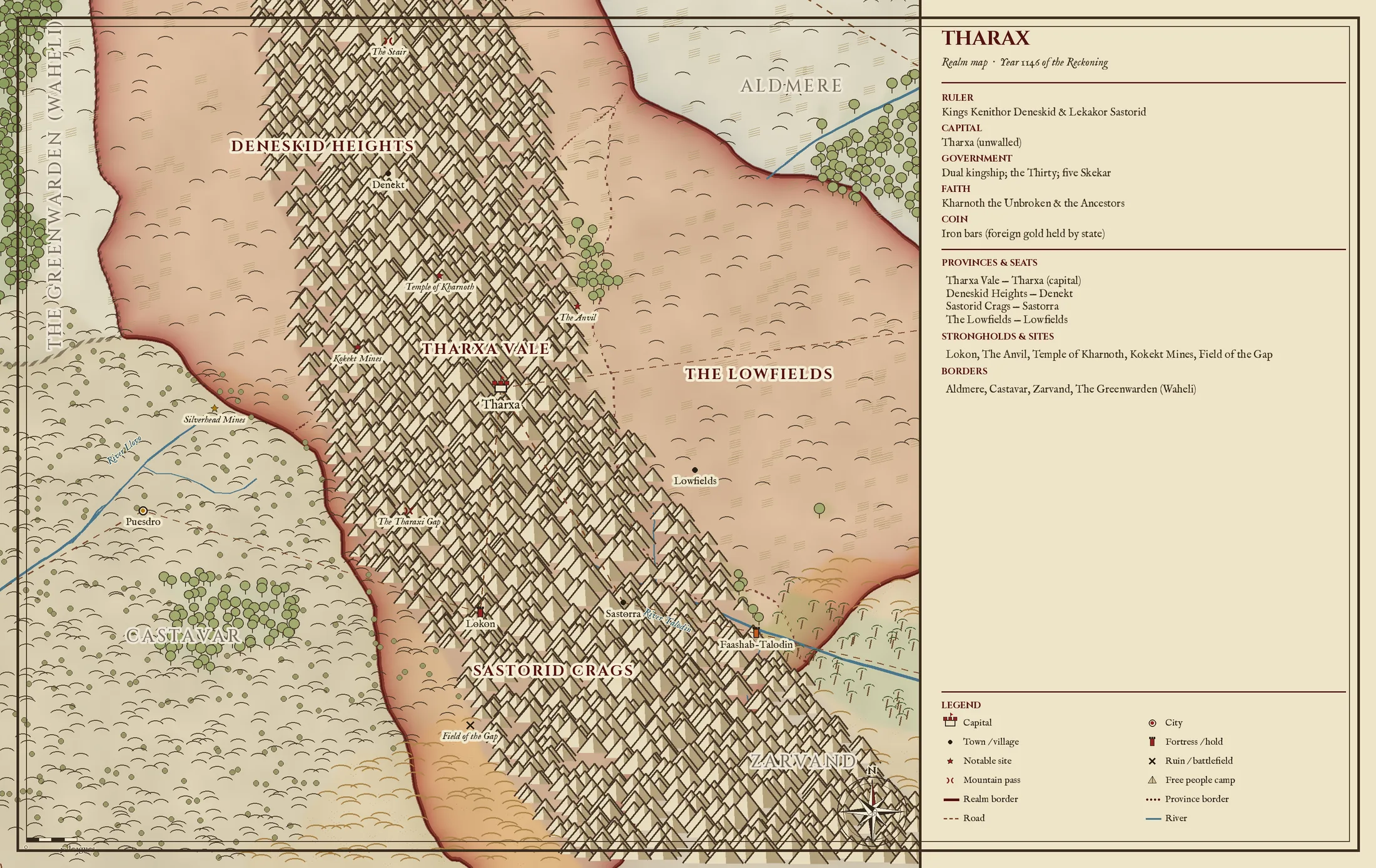 Realm map of Tharax. Tap to open it full size.